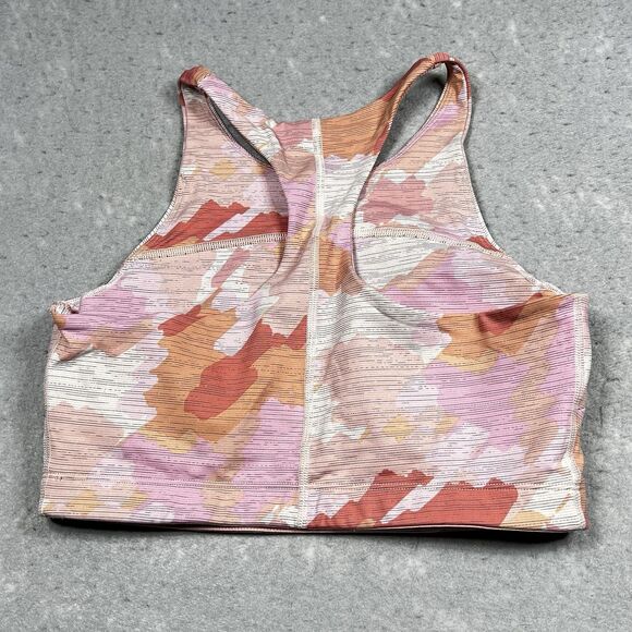 Outdoor Voices Crop Athletic Tank Top Sports Bra Sz Small Printed Camo Pink - Picture 7 of 11